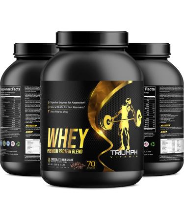 TRIUMPH VITAMIN 5lb Whey Protein Chocolate 70 Servings - Buy Online on GoSupps.com