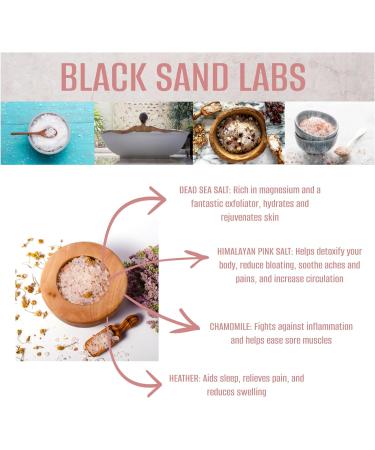 Black Sand Labs Premium Bath Salts for Her - Dead Sea & Himalayan Pink Salt Blend with Botanicals - Moisturizing and Rejuvenating Luxury Bath Salts for Women - Summer Terrace - Buy Online on GoSupps.com