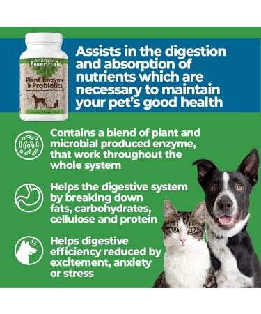 Animal Essentials Plant Enzyme & Probiotics for Dogs & Cats - 10.6 oz (300g) | Digestive Health - Buy Online on GoSupps.com