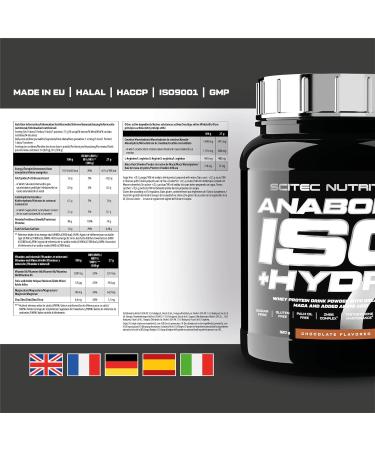 Scitec Nutrition Anabolic Iso+Hydro - Whey Protein Blend - With Creatine Maca & Amino Acids - ZMB6 Complex for Testosterone Maintenance 920 g Chocolate - Buy Online on GoSupps.com
