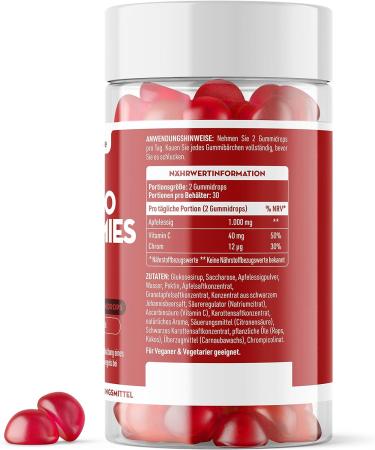 New Nature Keto Rubber Gummy Bears - 60 Vegan Apple Flavored Gummies for Effective Keto Diet Support - Buy Online on GoSupps.com