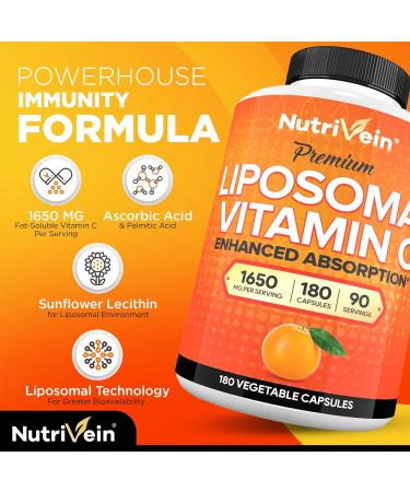 Nutrivein Premium Berberine & Liposomal Vitamin C Supplement: High-Absorption Vitamin C Capsules & Berberine Supplement Bundle for Immunity, Metabolism, & Balanced Well-Being - Buy Online on GoSupps.com