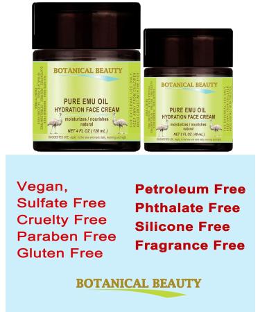 PURE EMU OIL HYDRATION FACE CREAM For Normal - Dry - Sensitive Skin. Moisturizing and Nourishing. 2 Fl. oz. - 60 ml by Botanical Beauty - Buy Online on GoSupps.com