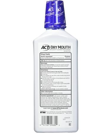 ACT Dry Mouth Mouthwash Mint 18 Fl Oz - Pack of 3 | Hydrating Oral Rinse - Buy Online on GoSupps.com