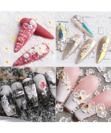 4 Sheets 5D Stereoscopic Embossed Nail Art Stickers Rose Butterfly Relief Self-Adhesive Nail Stickers Decals Nail Supplies Nail Designs kit for Women Girls Nail Decorations(Style A) - Buy Online on GoSupps.com