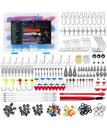 Fishing Lures Tackle Box Bass Fishing Kit,Saltwater and Freshwater Lures Fishing Gear Including Fishing Accessories and Fishing Equipment for Bass,Trout, Salmon 253pcs Fishing Tackle Box