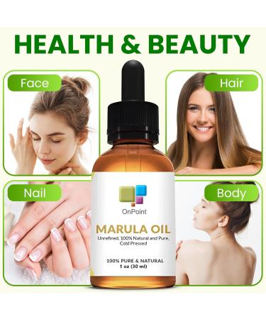 OnPoint Organic Marula Facial Oil - Cold-Pressed Vegan Anti-Aging Moisturizer | Gluten-Free Ultimate Skin Hydration (30 mL - Buy Online on GoSupps.com