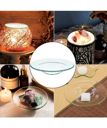 LYMGS 4.5 Replacement Oil Warmer Dish - Round Glass Wax Melt Warmer Liner - Candle Warmer Bowl Plate for Scented Wax - 1 Pack - Buy Online on GoSupps.com