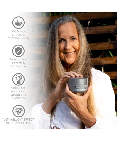 BONDOX HAIR Silver Mask 8.8 oz - Marine Collagen & Almond Oil - Formaldehyde-Free | Restores Elasticity, Softens Gray Hair - Buy Online on GoSupps.com