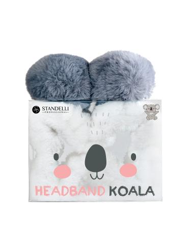 Standelli - Headband with Koala Ears Cosmetic Headband Spa Hairband for Girls and Women Hair Protection Band Headband with Koala Ears