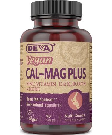Deva Vegan Vitamins Cal-Mag Plus Tablet 90 Count