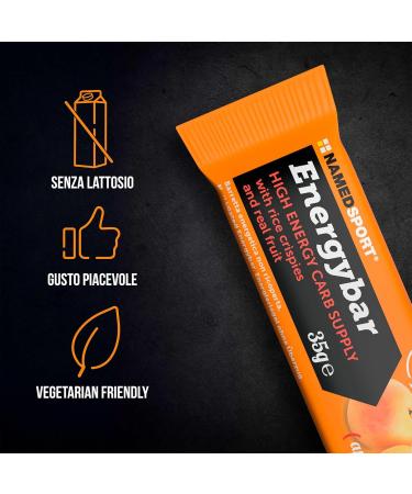 NAMEDSPORT SUPERFOOD High Energy Bar with Rice Crispies and Real Fruit Apricot Flavour Box of 12 x 35g Bars - Buy Online on GoSupps.com