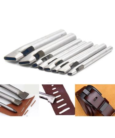 IRISFLY 8 Pcs Leather Oval Hole Punch Set - DIY Leather Craft Tool for Belt, Watch Band, and Leather Working - Buy Online on GoSupps.com