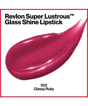REVLON Super Lustrous Glass Shine Lipstick - Glass Ruby (025) 0.15 oz | Moisturizing Lip Color with Aloe, Hyaluronic Acid, and Rose Quartz | Long-Lasting Shine | 1 Count - Buy Online on GoSupps.com