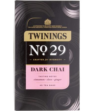 Twinings Dark Chai Tea Bags - 40 Count (Pack of 1) - Authentic Spiced Blend - Buy Online on GoSupps.com