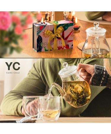 Yc Yang Chai Gift Box - Premium Black & Green Tea Blossoms in Noble MagnetBox | Perfect Gift for Women Mothers & Tea Lovers - Buy Online on GoSupps.com