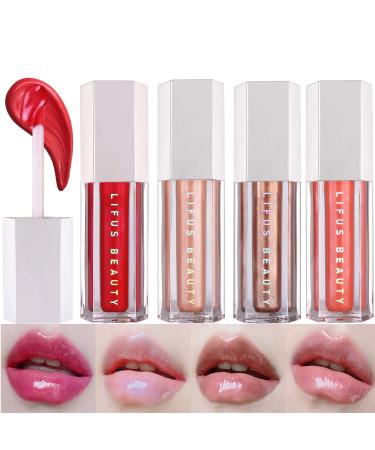 Lip Gloss Hydrating Lip Oil Tinted Set | Long Lasting | Non-Sticky | High Shine for Plumper Looking Lips Moisturizing Lip Oil Gloss for Lip Care and Dry Lips-9