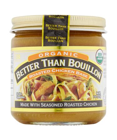 Better Than Bouillon Organic Roasted Chicken Base, Made with Seasoned Roasted Chicken, USDA Organic, Contains 38 Servings Per Jar, 8-Ounce Jar (Pack of 1) 8 Ounce (Pack of 1)