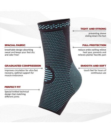 Ankle Support Compression Socks Plantar Fasciitis Better Blood Circulation Swelling Relief Heel Spines Achilles Tendon  - Buy Online on GoSupps.com