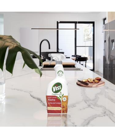 V VISS Power + Shine Cleaner Spray | 100% Natural Kitchen Grease Cleaner | 6x750ml Pack for Radiant Cleanliness - Buy Online on GoSupps.com