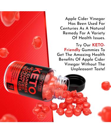 Keto ACV Gummies for Advanced Weight Loss - 1000mg Apple Cider Vinegar - 90 Count - Buy Online on GoSupps.com