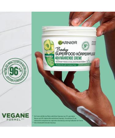 Garnier Nourishing Body Care - Ultra Hydrating Body Butter with Avocado & Omega 6 for Dry Skin - Long-Lasting Moisture (380ml) - Buy Online on GoSupps.com