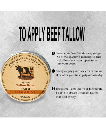 Pure Grass-Fed Beef Tallow Balm 100% Natural Skin Moisturizer (70g) | Nourish & Hydrate - Buy Online on GoSupps.com