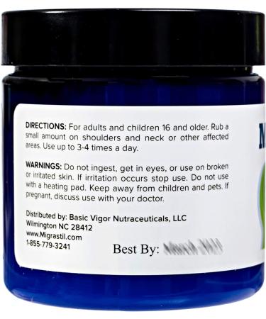 Migrastil Soothing Neck & Shoulder Cream - Fast-Acting Relief for Migraine, Tension Headaches, and Muscle Pain - Non-Greasy Formula - 4 oz - Buy Online on GoSupps.com