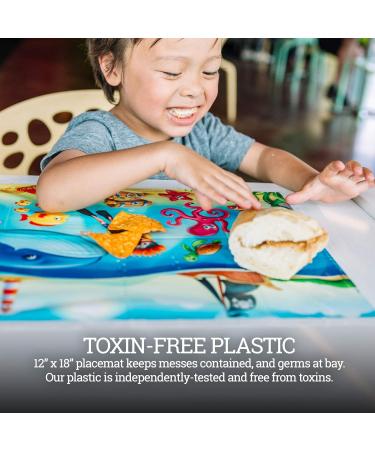 HomeWorthy Disposable Baby Placemats - Adorable Animal Designs - 40 Pack, Stick-on for Restaurants - Buy Online on GoSupps.com