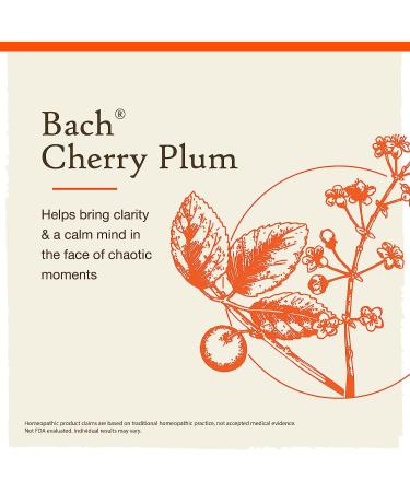 Bach Original Cherry Plum Flower Remedy 20mL Dropper - Natural Homeopathic Stress Relief for Holistic Wellness - Vegan Formula - Buy Online on GoSupps.com