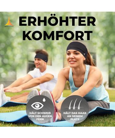French Fitness Revolution Stretchy Sports Headband for Men & Women | Moisture-Wicking Workout Hair Band for Walking Cycling Basketball & Yoga - Unity Size - American Black - Buy Online on GoSupps.com
