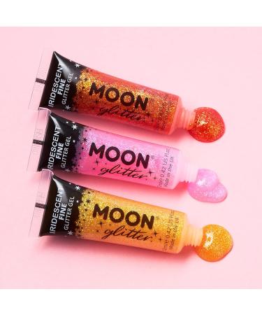 Moon Glitter Iridescent Blue Fine Glitter Gel - 12ml - For Face, Body, Hair & Nails - Cosmetic Festival Glitter Paint - Buy Online on GoSupps.com
