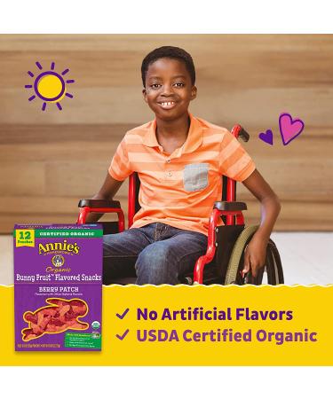 Annie's Organic Berry Patch Bunny Fruit Snacks | Gluten Free | 12 Pouches 9.6 oz - Buy Online on GoSupps.com