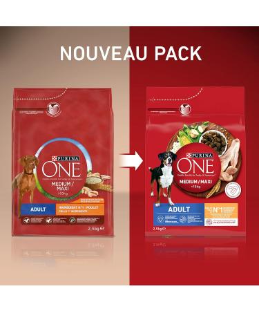 PURINA ONE Medium/Maxi Adult Beef 2.5kg Dry Food for Medium and Large Adult Dogs - Buy Online on GoSupps.com