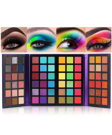 72 Colors Ultra Secret Eyeshadow Palette, 4 in1 Color Board Matte Shimmer Glitter Nude Natural All In One Makeup Palette Blendable Pigmented Make Up Eye Shadow Pallet Gift Kit - Buy Online on GoSupps.com