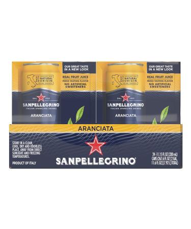 Sanpellegrino Aranciata Sparkling Orange Drink 24-Pack - 11.15 Fl Oz Cans - Buy Online on GoSupps.com