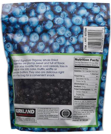 P2P Organic Whole Dried Blueberries with Sugar Added Healthy Fruit Snacks Flavoring Baking Supplies Resealable Bag 20 Oz/1Lb 4Oz 1 Pack - Buy Online on GoSupps.com