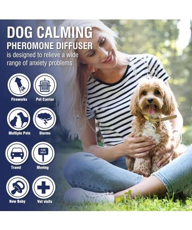 Dog Pheromones Anti Stress Calming Soothing Taking Pheromones to Soothe Relaxing Calming Agitated Stressed Reduces Anxiety Storm Fireworks 6 * 48ml Diffuser Refills Tasteless - Buy Online on GoSupps.com