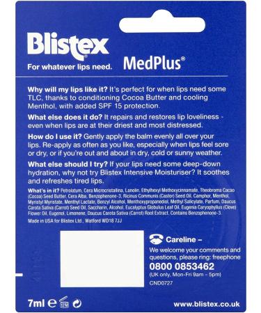 Buy Blistex Med Plus Jar (410g) - Soothing Lip Balm for Dry Lips | Fast International Shipping - Buy Online on GoSupps.com