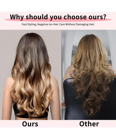 Automatic 1-Inch Curling Iron - Easy to Use Adjustable Temp 100-230 C Rapid Heating | Perfect Gift for Daughters & Lovers - Pink - Buy Online on GoSupps.com