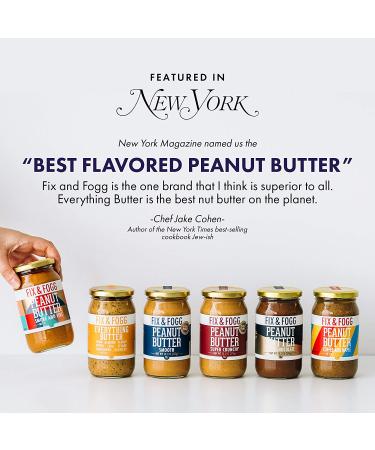 Fix & Fogg Super Crunchy Peanut Butter 13.2oz - Chunky Gourmet Spread, Keto & Vegan Friendly, Non-GMO, No Sugar or Additives - Buy Online on GoSupps.com