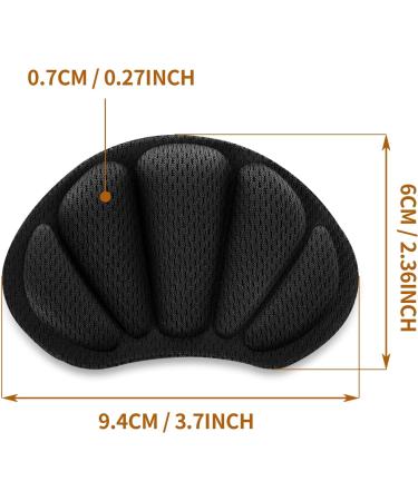 Sibba 6 Pairs Black Heel Cushion Inserts - Self-Adhesive Heel Grips for Comfort & Protection - No-Slip Anti-Blister Foot Care Pads for Women and Men - Buy Online on GoSupps.com