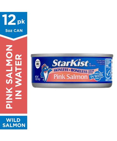 StarKist Wild Pink Salmon Skinless Boneless 5oz (Pack of 12) - Pink Salmon in Water - Buy Online on GoSupps.com