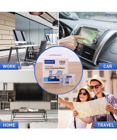 180 Individually Wrapped Lens Cleaning Wipes - Safe & Quick-Drying Glasses and Screen Cleaner - Buy Online on GoSupps.com