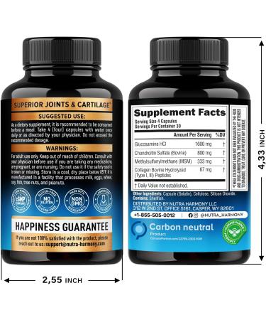 NUTRAHARMONY Biotin Collagen Keratin & Glucosamine Chondroitin Capsules - Buy Online on GoSupps.com