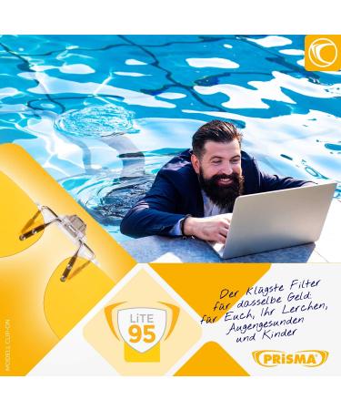 Prism Clip-On Blue Light Filter Glasses - 95% Eye Protection for Work PC & TV - Improve Sleep & Reduce Eye Strain - Unisex Lite95 - Buy Online on GoSupps.com