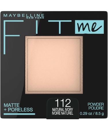 MAYBELLINE Fit Me Matte + Poreless Powder - Natural Ivory 112 cream 8.5 g (Pack of 1) - Buy Online on GoSupps.com