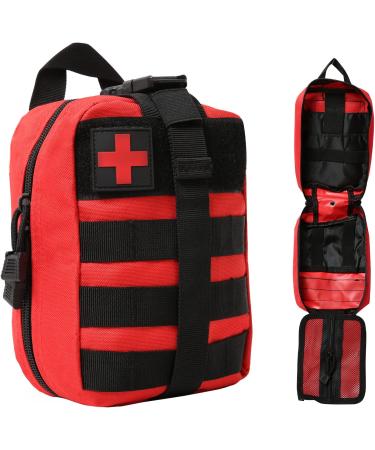 Buy Bituor Tactical First Aid Kit - Molle Pocket Bag Waterproof EMT Pouch for Camping Travel & Adventure (Red) - Buy Online on GoSupps.com