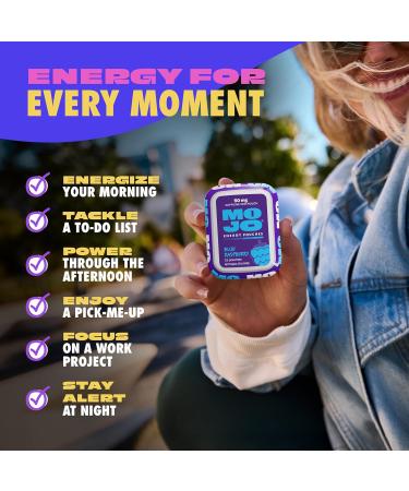 MOJO Energy Pouches Blue Raspberry Flavor, 50 mg per Caffeine Pouch, 15 Pouches, 5-Pack Blue Raspberry 15 Count (Pack of 5) - Buy Online on GoSupps.com
