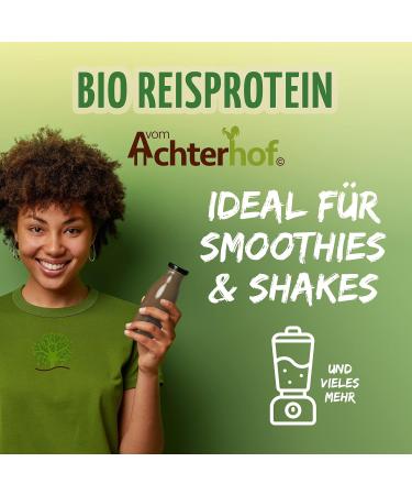 Buy Organic Rice Protein Powder 500g | 83% Protein | Vegan & Gluten-Free | Directly from Achterhof - Buy Online on GoSupps.com